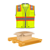 BULK Global Glove & Safety GLO-067, Premium High Visibility Contrasting Surveyors Vest, Class 2 (100 each)